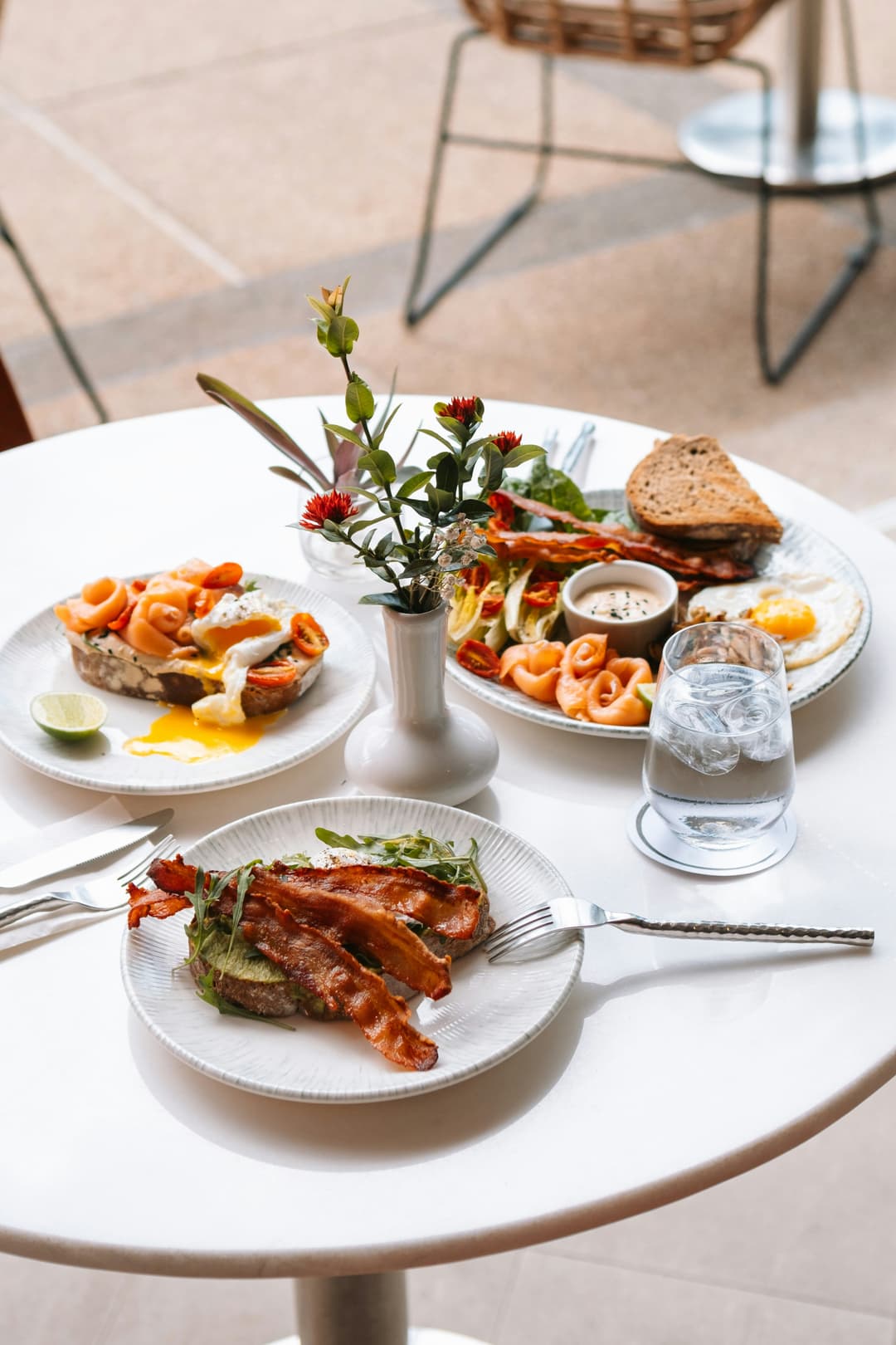 A beautifully arranged dining table at Plaza Provisions